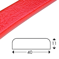 Ochranný profil 15, červená, 4 cm × 1,1 cm × 500 cm